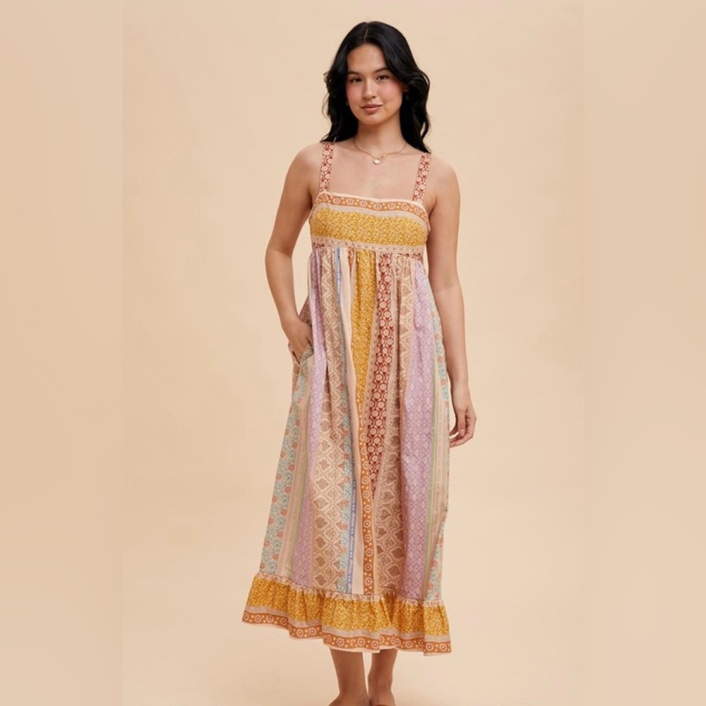 New In Loom Cotton Sleeveless Maxi Dress